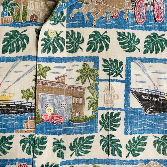 Vintage Reyn Spooner Dietrich Varez Aloha Hawaiian Shirt Honolulu Fire Dept XXL - Picture 6 of 7